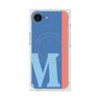 プレミアムスクエアケース with MagSafe［ オリジナル - initial color line - M blue ］