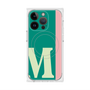 プレミアムスクエアケース with MagSafe［ オリジナル - initial color line - M green ］