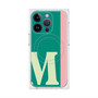 プレミアムスクエアケース with MagSafe［ オリジナル - initial color line - M green ］