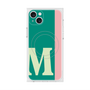 プレミアムスクエアケース with MagSafe［ オリジナル - initial color line - M green ］