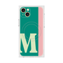 プレミアムスクエアケース with MagSafe［ オリジナル - initial color line - M green ］