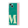 プレミアムスクエアケース with MagSafe［ オリジナル - initial color line - M green ］