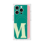 プレミアムスクエアケース with MagSafe［ オリジナル - initial color line - M green ］