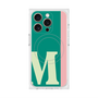 プレミアムスクエアケース with MagSafe［ オリジナル - initial color line - M green ］