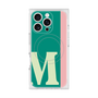 プレミアムスクエアケース with MagSafe［ オリジナル - initial color line - M green ］