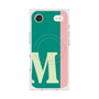 プレミアムスクエアケース with MagSafe［ オリジナル - initial color line - M green ］