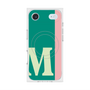 プレミアムスクエアケース with MagSafe［ オリジナル - initial color line - M green ］