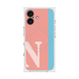 プレミアムスクエアケース with MagSafe［ オリジナル - initial color line - N pink ］