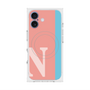プレミアムスクエアケース with MagSafe［ オリジナル - initial color line - N pink ］