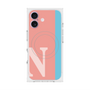 プレミアムスクエアケース with MagSafe［ オリジナル - initial color line - N pink ］