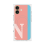 プレミアムスクエアケース with MagSafe［ オリジナル - initial color line - N pink ］