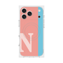 プレミアムスクエアケース with MagSafe［ オリジナル - initial color line - N pink ］