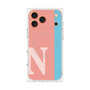 プレミアムスクエアケース with MagSafe［ オリジナル - initial color line - N pink ］