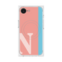 プレミアムスクエアケース with MagSafe［ オリジナル - initial color line - N pink ］