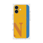 プレミアムスクエアケース with MagSafe［ オリジナル - initial color line - N orange ］