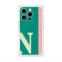 プレミアムスクエアケース with MagSafe［ オリジナル - initial color line - N green ］