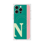 プレミアムスクエアケース with MagSafe［ オリジナル - initial color line - N green ］