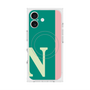 プレミアムスクエアケース with MagSafe［ オリジナル - initial color line - N green ］