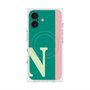 プレミアムスクエアケース with MagSafe［ オリジナル - initial color line - N green ］