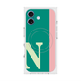 プレミアムスクエアケース with MagSafe［ オリジナル - initial color line - N green ］