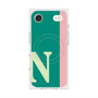 プレミアムスクエアケース with MagSafe［ オリジナル - initial color line - N green ］