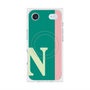 プレミアムスクエアケース with MagSafe［ オリジナル - initial color line - N green ］