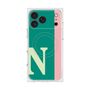 プレミアムスクエアケース with MagSafe［ オリジナル - initial color line - N green ］