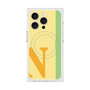 プレミアムスクエアケース with MagSafe［ オリジナル - initial color line - N yellow ］