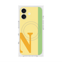 プレミアムスクエアケース with MagSafe［ オリジナル - initial color line - N yellow ］
