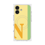 プレミアムスクエアケース with MagSafe［ オリジナル - initial color line - N yellow ］
