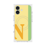 プレミアムスクエアケース with MagSafe［ オリジナル - initial color line - N yellow ］