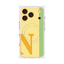 プレミアムスクエアケース with MagSafe［ オリジナル - initial color line - N yellow ］