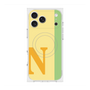 プレミアムスクエアケース with MagSafe［ オリジナル - initial color line - N yellow ］