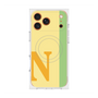プレミアムスクエアケース with MagSafe［ オリジナル - initial color line - N yellow ］