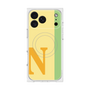 プレミアムスクエアケース with MagSafe［ オリジナル - initial color line - N yellow ］