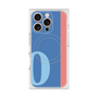 プレミアムスクエアケース with MagSafe［ オリジナル - initial color line - O blue ］