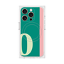 プレミアムスクエアケース with MagSafe［ オリジナル - initial color line - O green ］