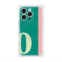 プレミアムスクエアケース with MagSafe［ オリジナル - initial color line - O green ］
