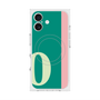 プレミアムスクエアケース with MagSafe［ オリジナル - initial color line - O green ］