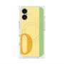プレミアムスクエアケース with MagSafe［ オリジナル - initial color line - O yellow ］