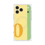 プレミアムスクエアケース with MagSafe［ オリジナル - initial color line - O yellow ］