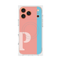 プレミアムスクエアケース with MagSafe［ オリジナル - initial color line - P pink ］