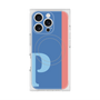プレミアムスクエアケース with MagSafe［ オリジナル - initial color line - P blue ］