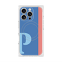 プレミアムスクエアケース with MagSafe［ オリジナル - initial color line - P blue ］