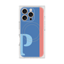 プレミアムスクエアケース with MagSafe［ オリジナル - initial color line - P blue ］