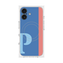 プレミアムスクエアケース with MagSafe［ オリジナル - initial color line - P blue ］