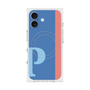 プレミアムスクエアケース with MagSafe［ オリジナル - initial color line - P blue ］