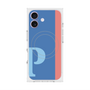 プレミアムスクエアケース with MagSafe［ オリジナル - initial color line - P blue ］