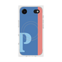 プレミアムスクエアケース with MagSafe［ オリジナル - initial color line - P blue ］