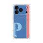 プレミアムスクエアケース with MagSafe［ オリジナル - initial color line - P blue ］